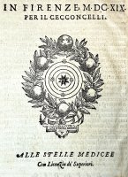Marca della tipografia Cecconcelli “Alle Stelle Medicee” (1620) / Cecconcelli’s printer’s device “Alle Stelle Medicee” (“Under the Medici stars”) (1620)