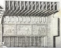 Callot, interni della Basilica della Natività (1620) / Callot, interior of the Church of the Nativity (1620)